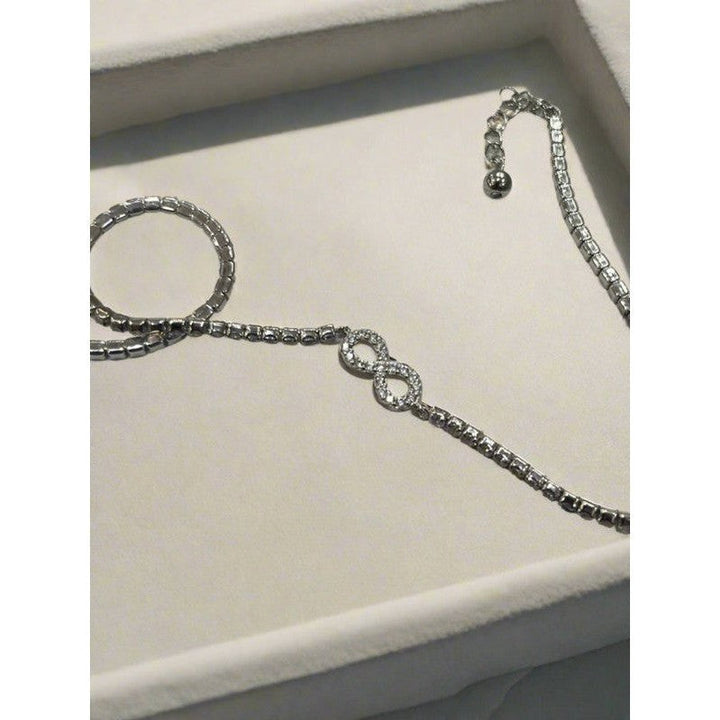 Adjustable Eternal Sparkle: Unique Shiny Sterling Silver Infinity Bracelet/Anklet