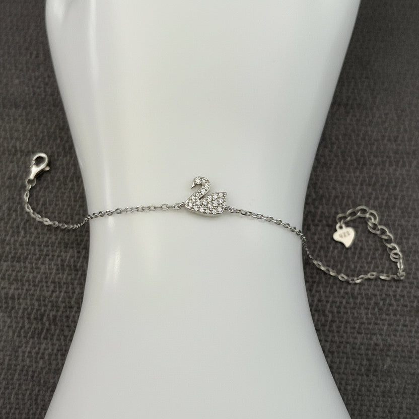 Sterling Silver Swan Bracelet from Saras Beads - view 2