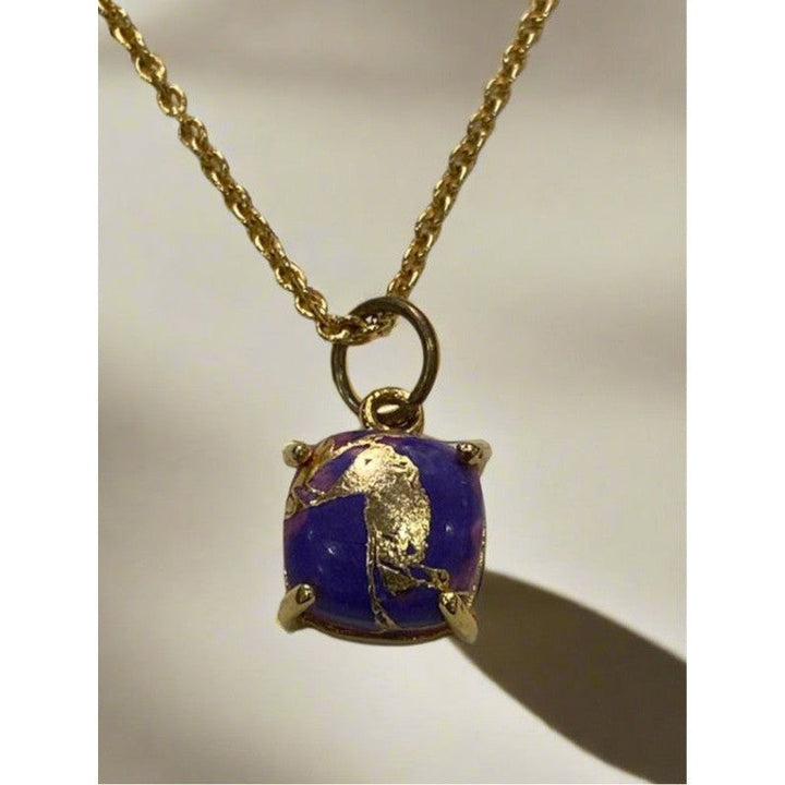 Amethyst Stone Handmade 18 Karat Gold Plated Necklace