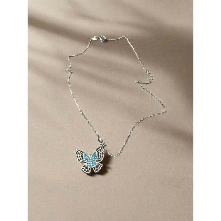 Azure Wings Sterling Silver Necklace