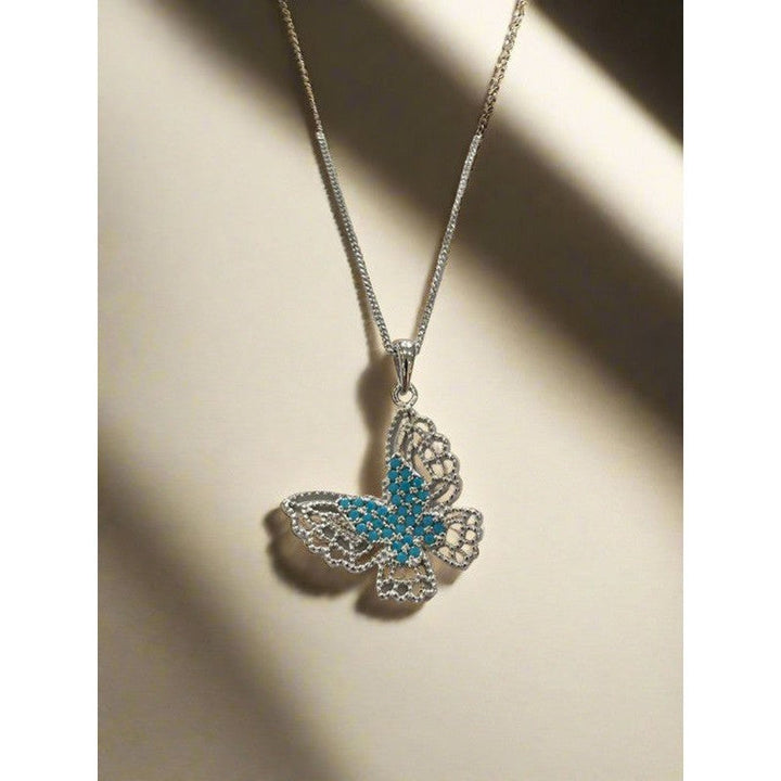 Azure Wings Sterling Silver Necklace