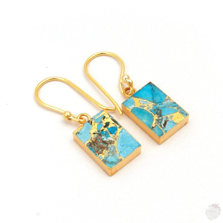 Blue Mohave Copper Turquoise Hook Earring