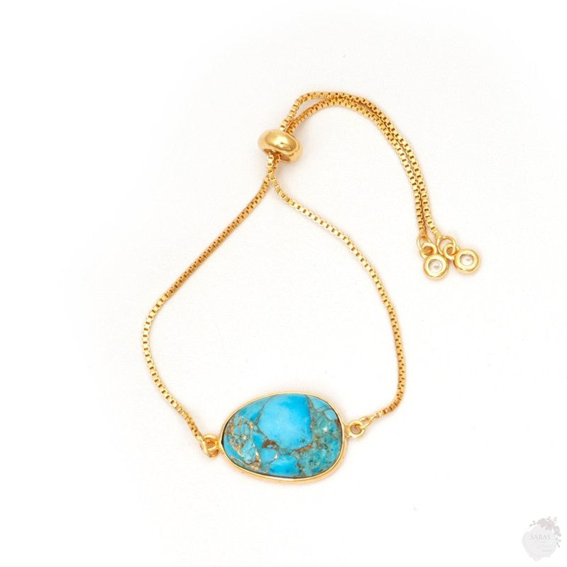 Blue Mohave Turquosie Pull-Up adjustable bracelet