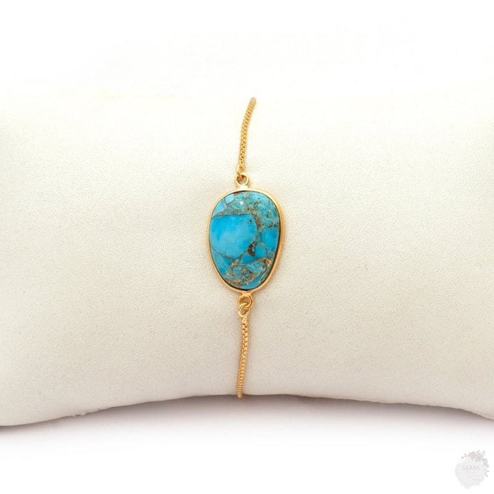 Blue Mohave Turquosie Pull-Up adjustable bracelet