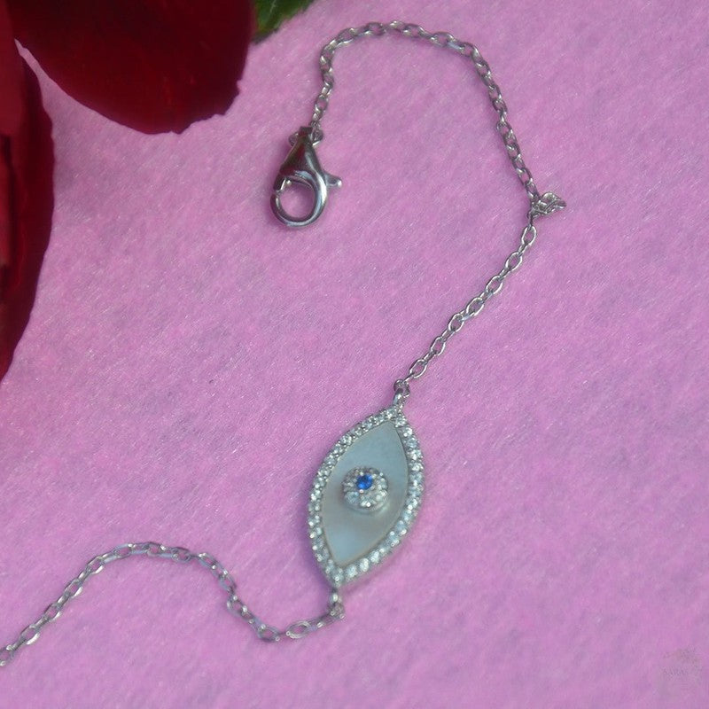 Chic Evil Eye Sterling Silver Bracelet