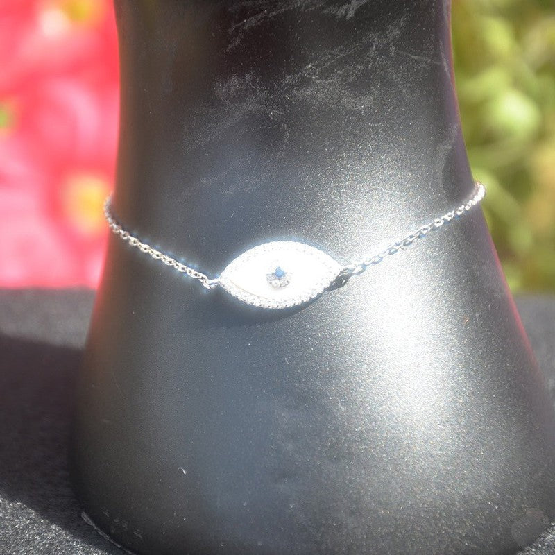 Chic Evil Eye Sterling Silver Bracelet