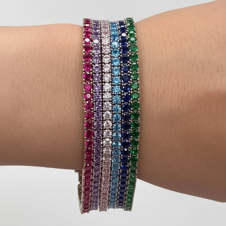 Sterling Silver CZ Tennis Bracelet from Saras Beads - view 9