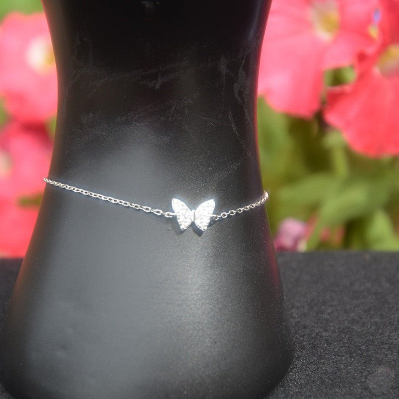 Elegant Butterfly Bracelet with Zircon Accents