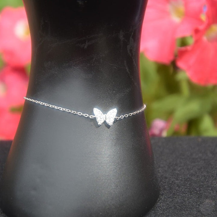 Elegant Butterfly Bracelet with Zircon Accents