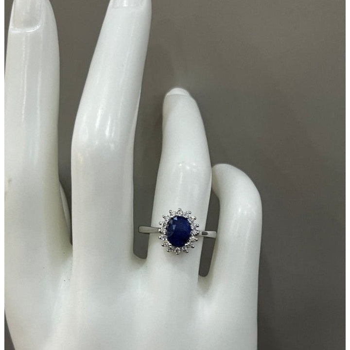 Elegant Sterling Silver Ring with Sapphire Stones – Timeless Beauty