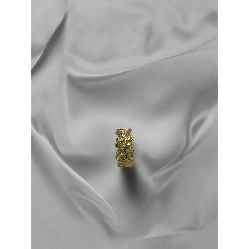 Exquisite Handmade Gold-Plated Ring with Unique Design