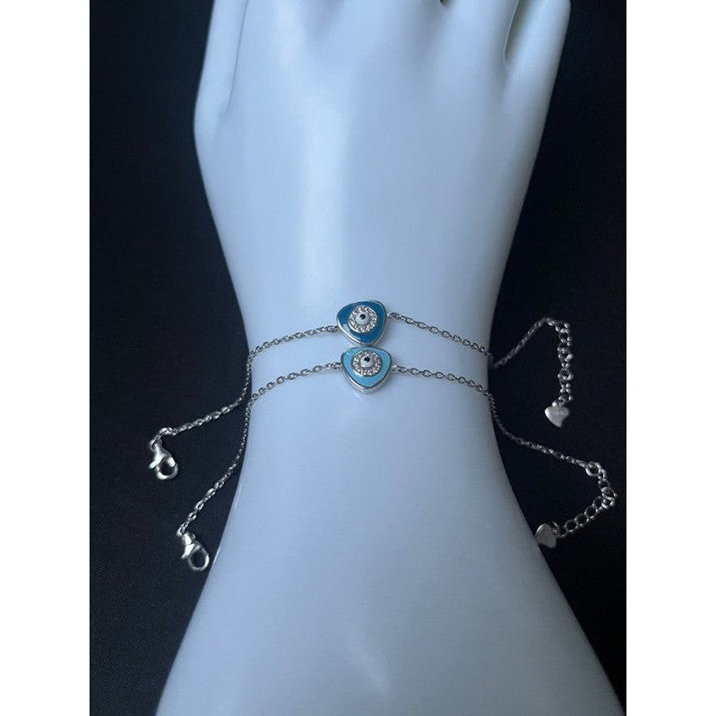 Geometric Evil Eye Bracelet