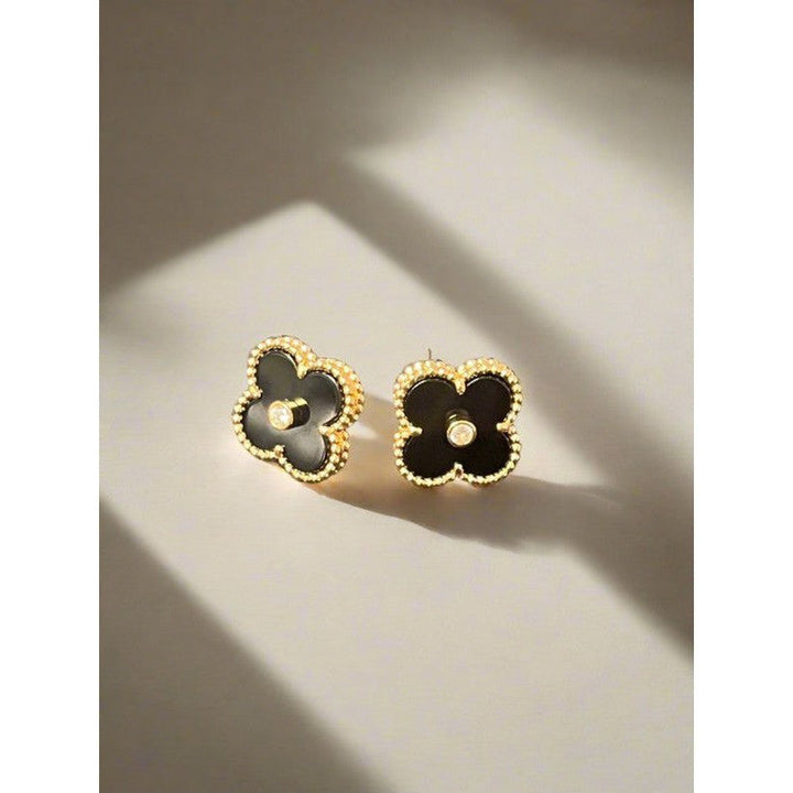 Gold Plated Floral Stud Earrings – Multi-Colour Collection