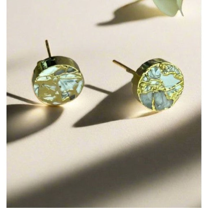 Golden Blossom: Handcrafted 18 Karat Gold-Plated Floral Stud Earrings