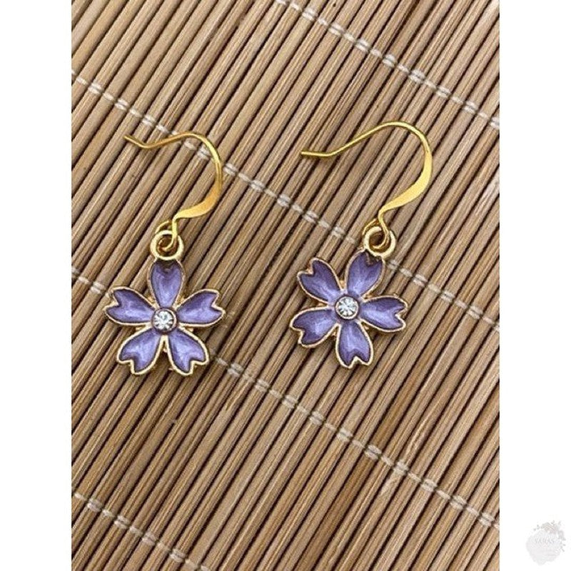 Golden Flower Earrings for Daily Outfits