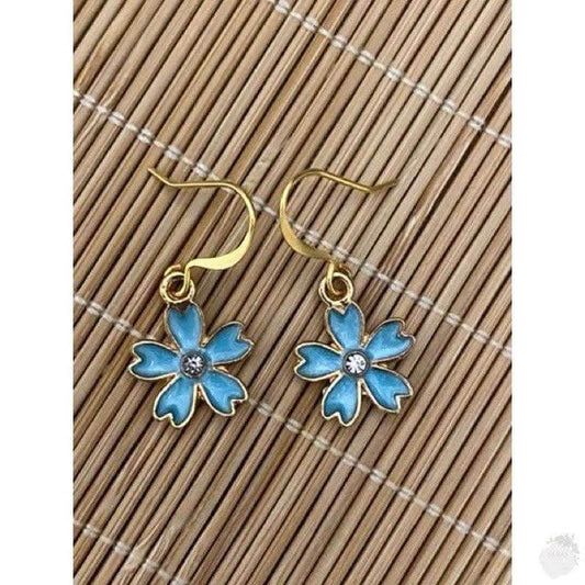 Golden Flower Earrings for Daily Outfits - Saras Beads & Jewellery