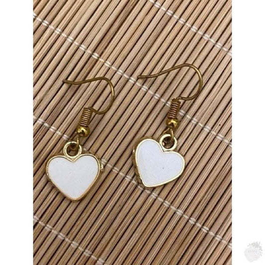 Golden Heart Earrings for Everyday - Saras Beads & Jewellery