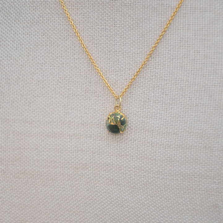 Green Mohave Gold Plated Pendant