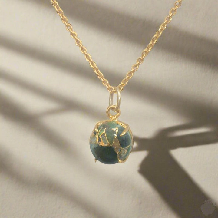 Green Mohave Gold Plated Pendant