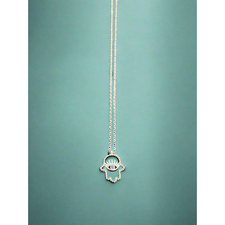 Hamsa Hand Eye of Protection Necklace