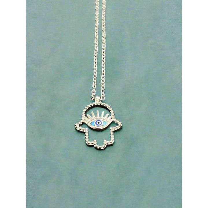 Hamsa Hand Eye of Protection Necklace