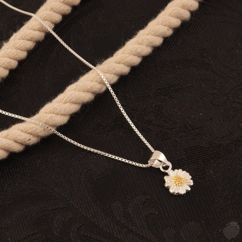 Handmade Sterling Silver Daisy Pendant