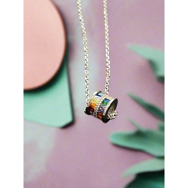 Kaleidoscope Roller Pendant Necklace