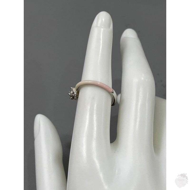 Light Pink Pastel Sterling Silver Ring