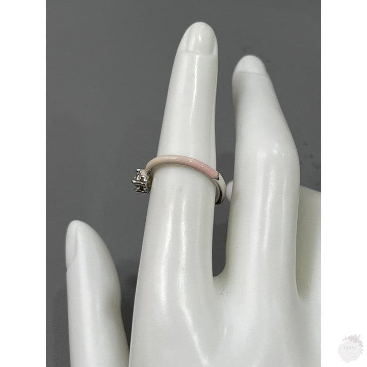 Light Pink Pastel Sterling Silver Ring