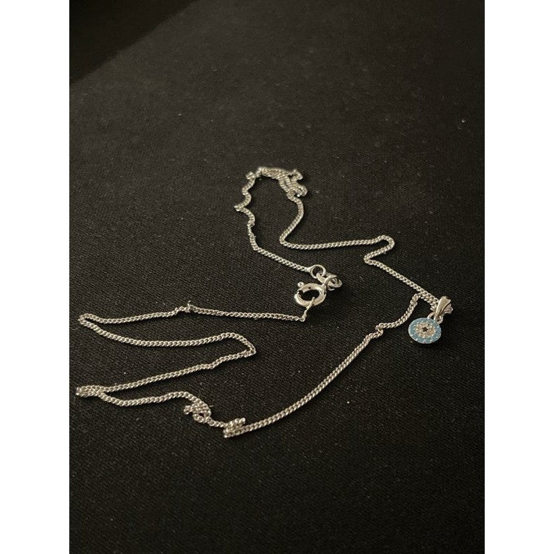 Mesmerizing Elegance: The Light Blue Evil Eye Sterling Silver Set