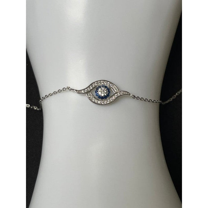 Mystical Sterling Silver Evil Eye Bracelet