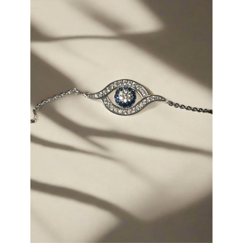 Mystical Sterling Silver Evil Eye Bracelet