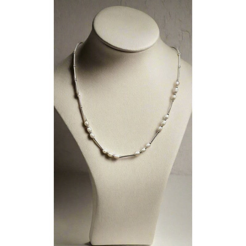 Pearl Essence: Sterling Silver Necklace