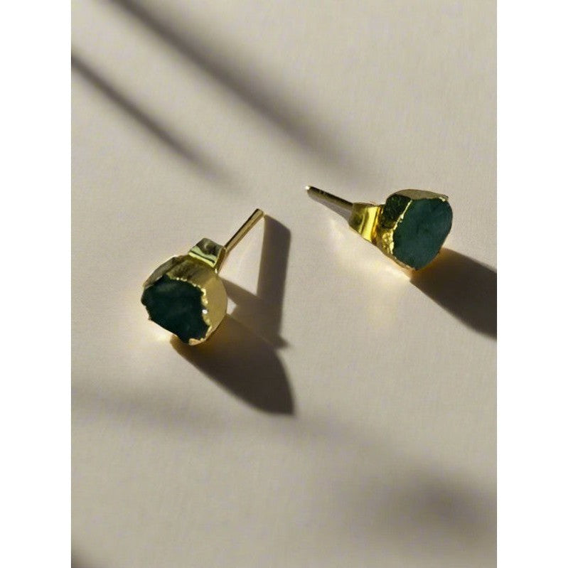 Petite Gleam: Handcrafted 18 Karat Gold-Plated Mini Stud Earrings