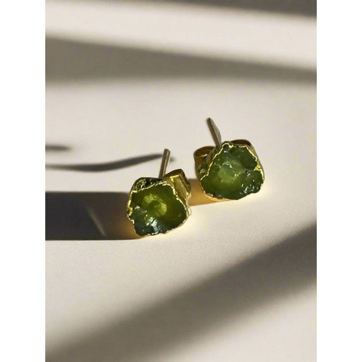 Petite Gleam: Handcrafted 18 Karat Gold-Plated Mini Stud Earrings