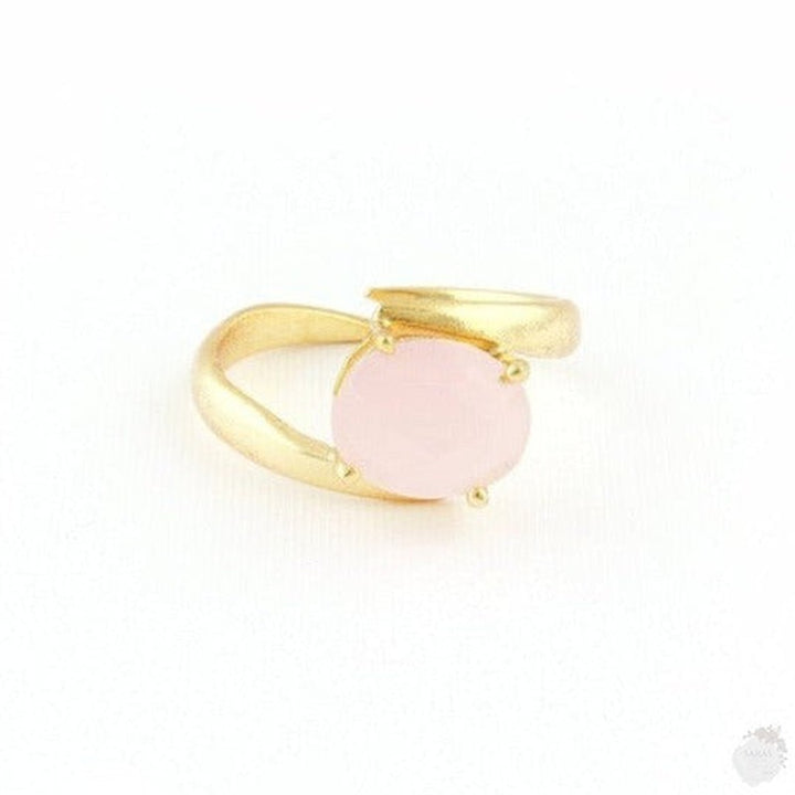 Pink Chalcedony Adjustable Ring