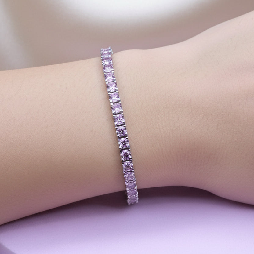 Sterling Silver CZ Tennis Bracelet from Saras Beads - view 8