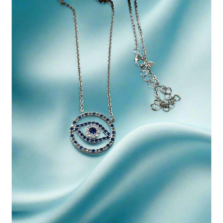 Sapphire Evil Eye Necklace