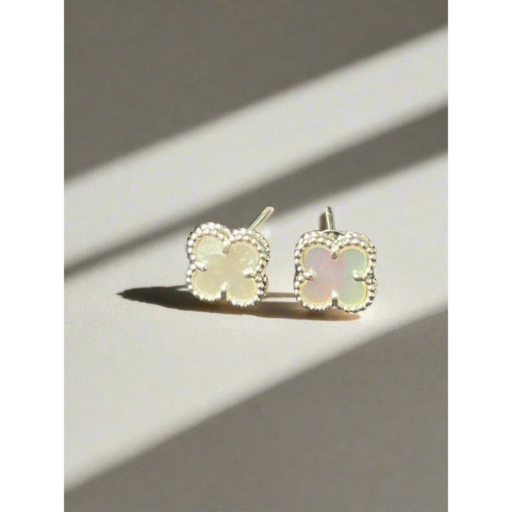 Small Floral Stud Earrings – Multi-Colour Sterling Silver