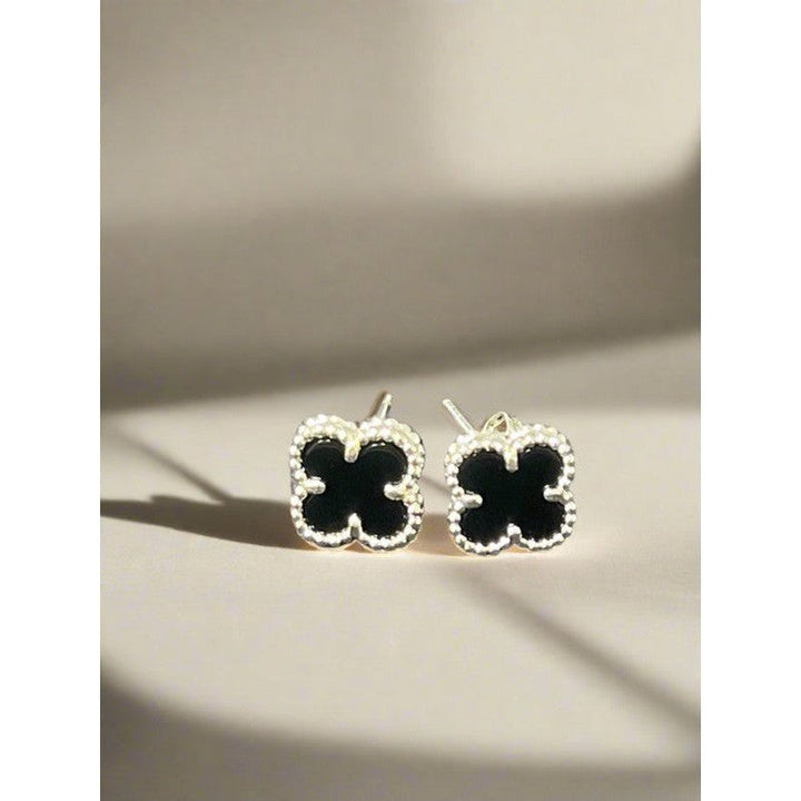 Small Floral Stud Earrings – Multi-Colour Sterling Silver