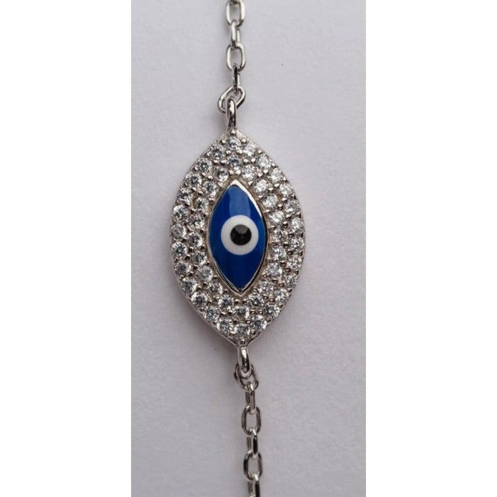 Sterling Silver Blue Zirconia Eye Bracelet – A Touch of Sparkle and Mystery