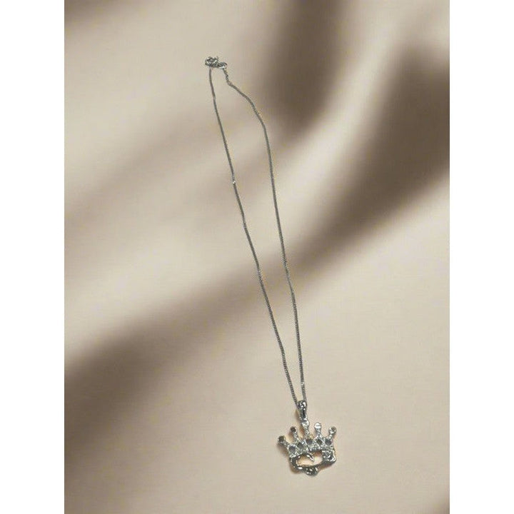 Sterling Silver Crown Necklace