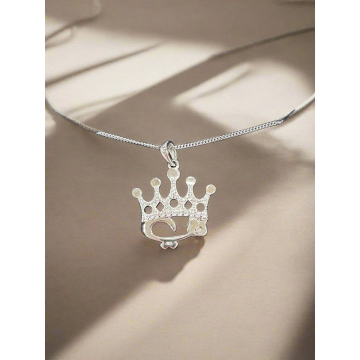 Sterling Silver Crown Necklace