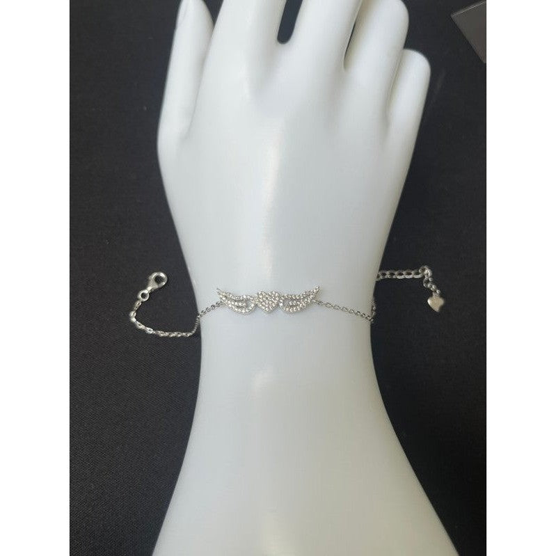 Sterling Silver Love Bracelet with Angel Wings – A Symbol of Protection and Affection