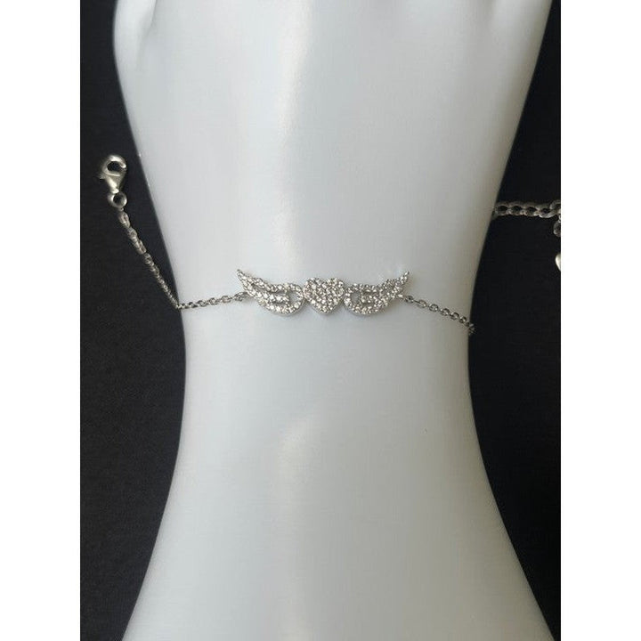 Sterling Silver Love Bracelet with Angel Wings – A Symbol of Protection and Affection