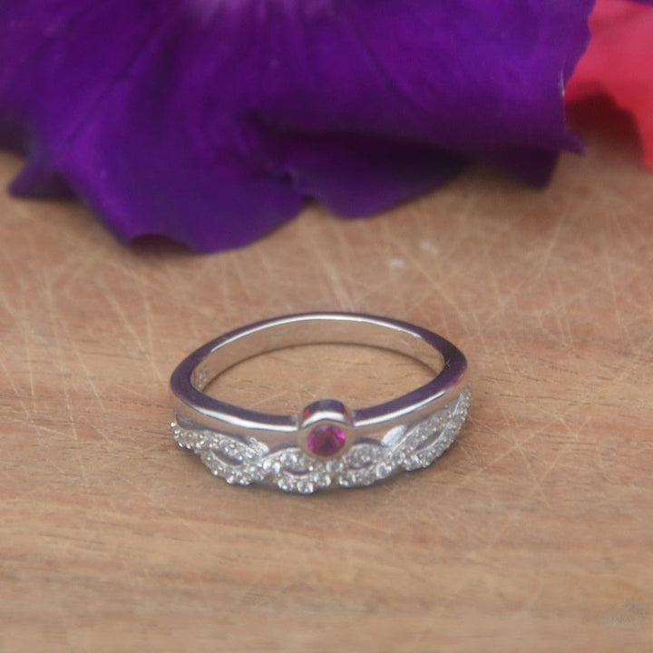 Sterling Silver Ring with Gemstones