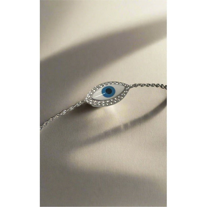 Sterling Silver White Eye Bracelet – A Symbol of Clarity