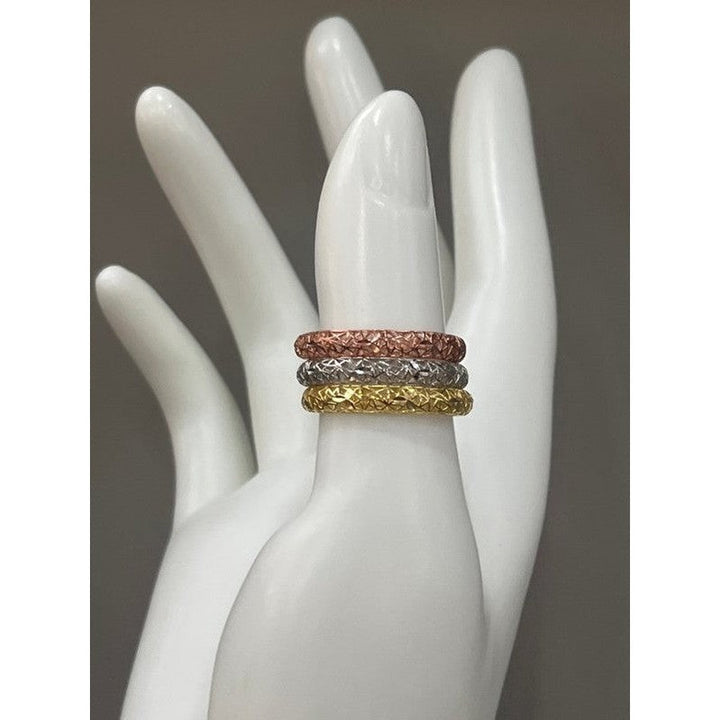 Stunning 360 Sterling Silver Stackable Rings