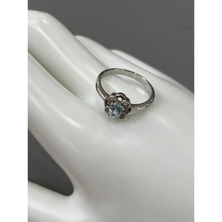 Topaz Round Zirconia Ring