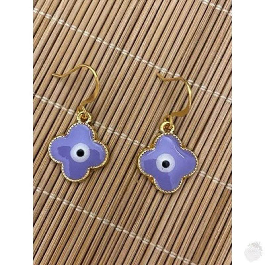 Touch of Luck and Protection Enamel Clover Earring - Saras Beads & Jewellery